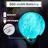 Himalayan Glow Kids Night Galaxy Lamp 5.9-inch 16 Colors LED 3D Star Moon Light with Wood Stand, Remote & Touch Control USB Rechargeable, White